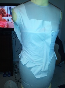 front of bodice